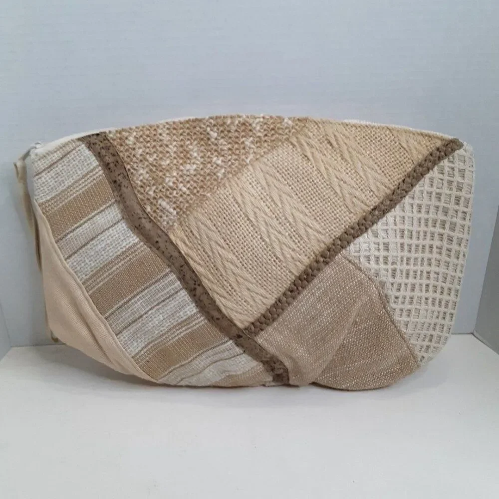 Vintage Dover Beige Patchwork Nature/BOHO Style Women's Clutch